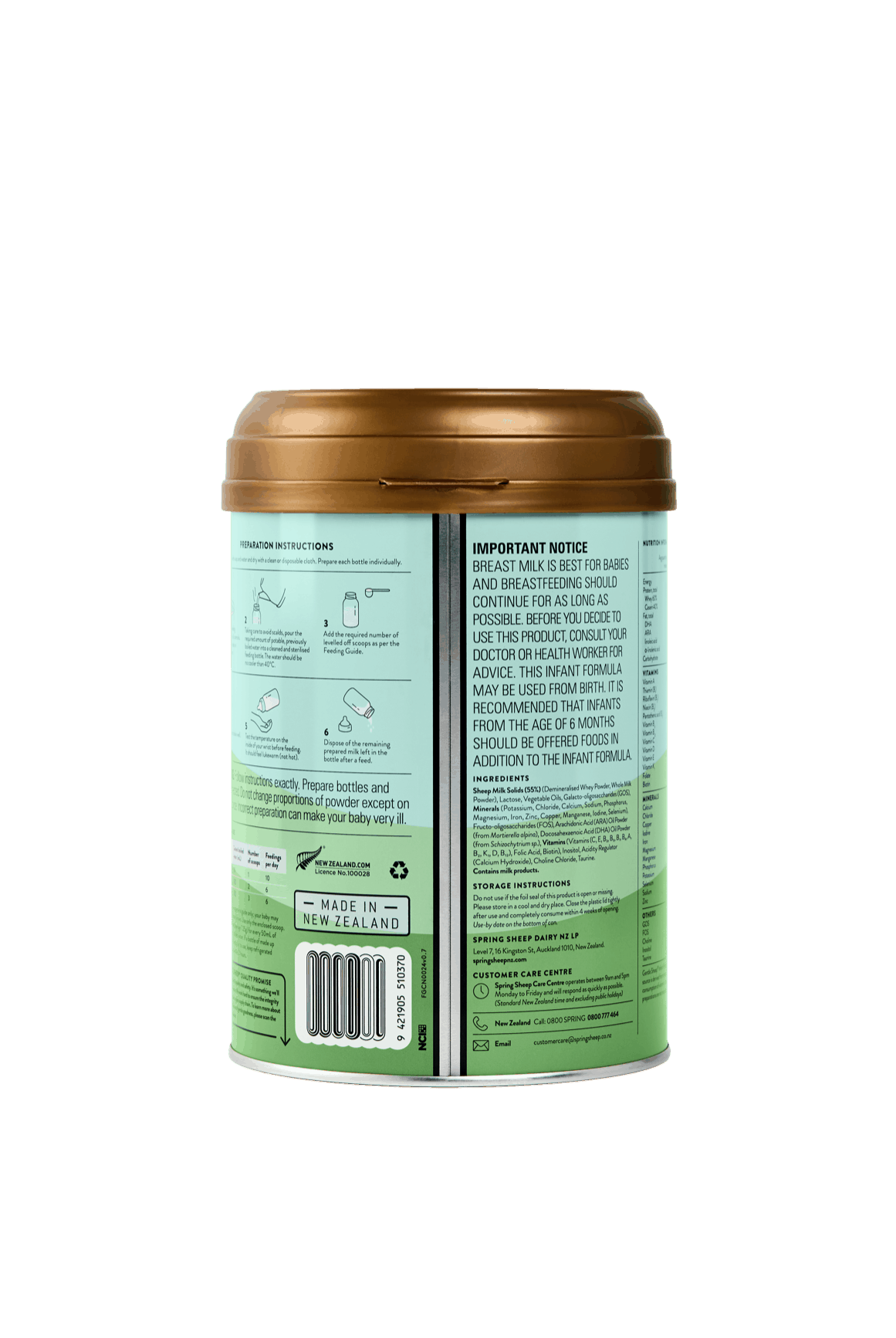 Gentle Sheep®婴儿绵羊奶粉1段